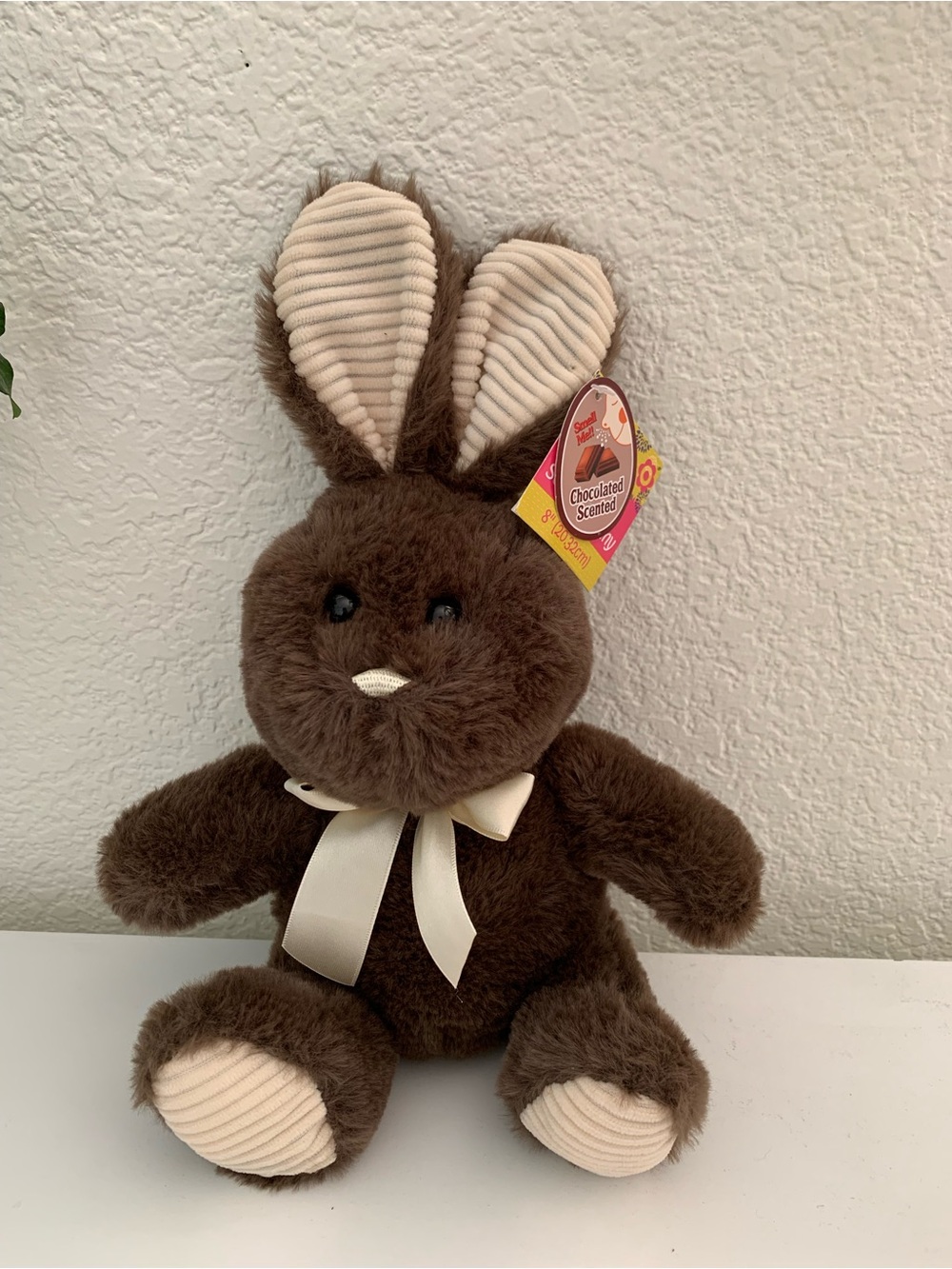 Hugfun Seasons Chocolate Scented Bunny Plush 8 in Brown Beige Easter 2020